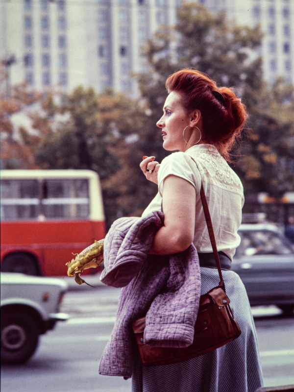 Warschau, August 1988. Straßenszene